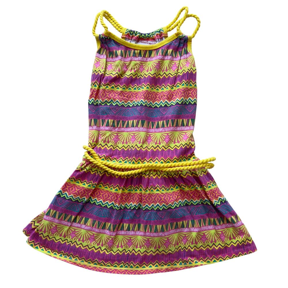 American Girl Lea Clark Tropical Tribal Print Dress Size 6